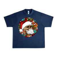 Navy Christmas hippie skeleton santa ornament Urban Heavy Tee - Artiststas
