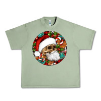 Oil Green Christmas hippie skeleton santa ornament Urban Heavy Tee - Artiststas