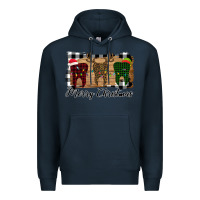 Navy Merry Christmas Teeth Premium Hoodie - Bettercallsaul