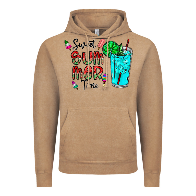 Sweet Summer Time Vintage Hoodie by CowhideDigitalArt | Teevron