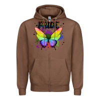Chestnut rainbow butterfly pride lgbtq Zipper Hoodie - MaliasSmallBusiness