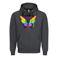 Smoke rainbow butterfly pride lgbtq Zipper Hoodie - MaliasSmallBusiness