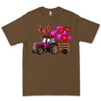 Cacao Valentine's day pink tractor with pin heart balloons Premium Tee - RanaPortraitStore