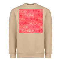 Mushroom valentines day xoxo seamless pattern Heavyweight Sweatshirt - BundleAndBundleShop