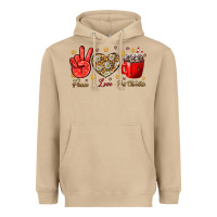 Mushroom Peace Love Hot Chocolate Heavyweight Hoodie - BundleAndBundleShop