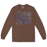 Chestnut leopard with navy blue glitter Long Sleeve Tee - Artiststas