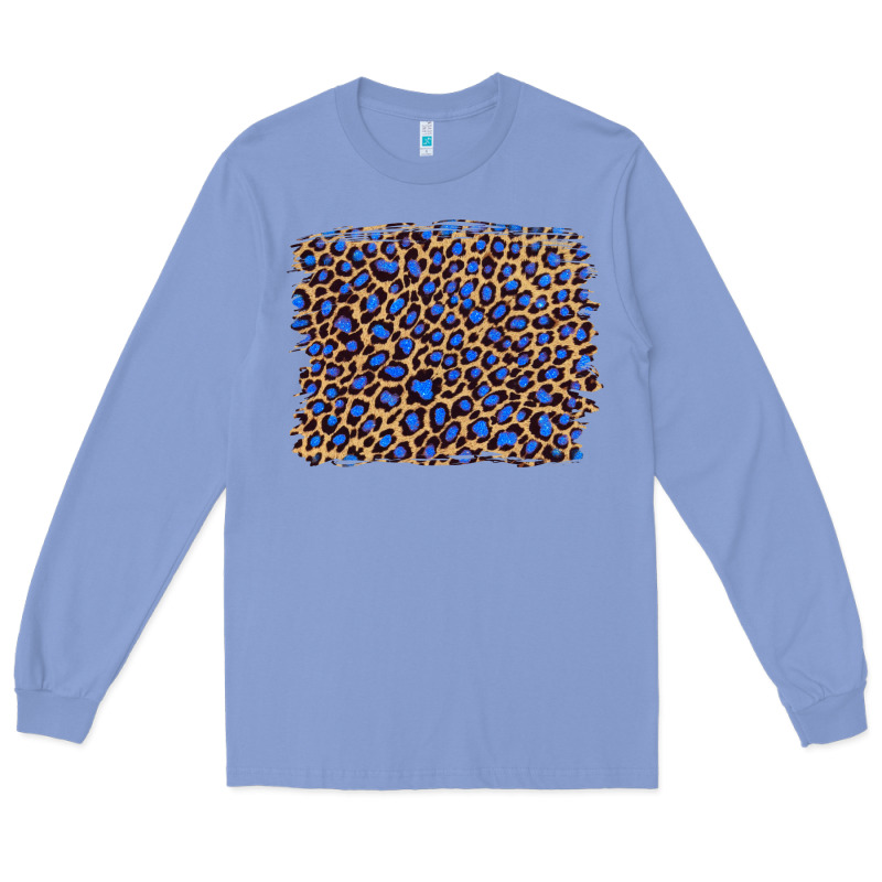 Leopard With Navy Blue Glitter Long Sleeve Tee by Artiststas | Teevron