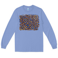 Colony Blue leopard with navy blue glitter Long Sleeve Tee - Artiststas