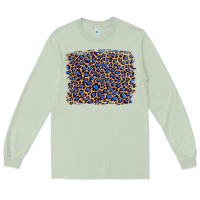 Matcha leopard with navy blue glitter Long Sleeve Tee - Artiststas