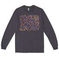 Smoke leopard with navy blue glitter Long Sleeve Tee - Artiststas