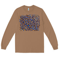 Toasted Coconut leopard with navy blue glitter Long Sleeve Tee - Artiststas