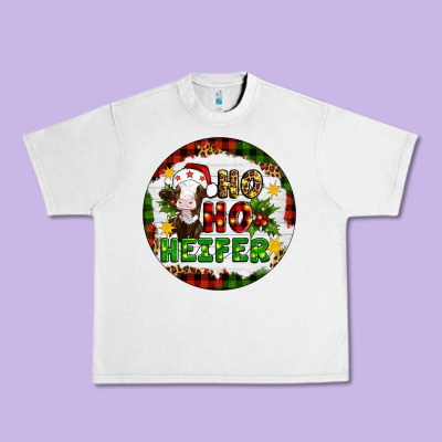 Christmas Ho Ho Heifer Urban Heavy Tee Designed By Artiststas