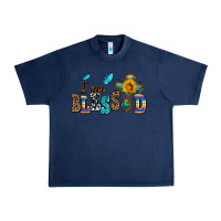 Navy ı am blessed Urban Heavy Tee - AdoDesignShop