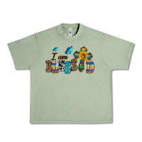 Oil Green ı am blessed Urban Heavy Tee - AdoDesignShop