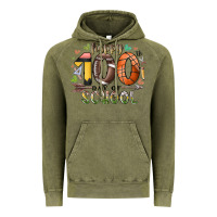 Vintage Olive happy 100 americana football basketball day of sch Vintage Hoodie - RacoonDesign