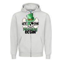 Dove Grey let the shenanigans begin Zipper Hoodie - MaliasSmallBusiness