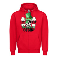 Red let the shenanigans begin Zipper Hoodie - MaliasSmallBusiness