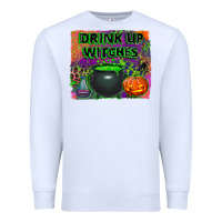 White drink up witches Premium Sweatshirt - BundleAndBundleShop