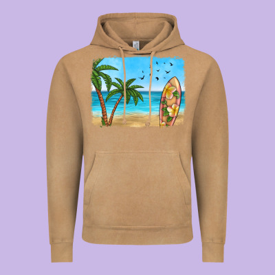 Beach Background Vintage Hoodie Designed By Hra Design Shop