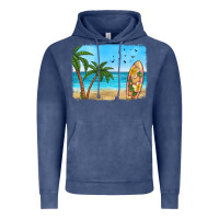 Vintage Denim beach background Vintage Hoodie - HRA Design Shop