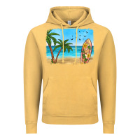 Vintage Mustard beach background Vintage Hoodie - HRA Design Shop