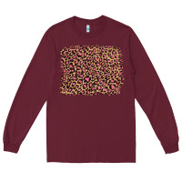 Burgundy leopard with pink glitter Long Sleeve Tee - Artiststas