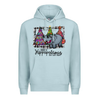 Blue Mist I Want Hippopotamus For Christmas Premium Hoodie - Bettercallsaul