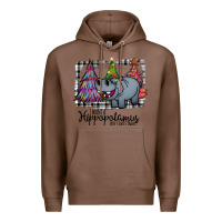 Chestnut I Want Hippopotamus For Christmas Premium Hoodie - Bettercallsaul