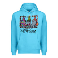 Ocean Blue I Want Hippopotamus For Christmas Premium Hoodie - Bettercallsaul