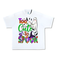 White too cute to spook Urban Heavy Tee - BundleAndBundleShop
