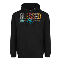 Black Blessed Life Heavyweight Hoodie - BundleAndBundleShop