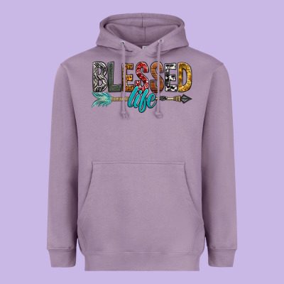 Blessed Life Heavyweight Hoodie Designed By Bundleandbundleshop