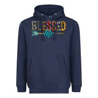 Navy Blessed Life Heavyweight Hoodie - BundleAndBundleShop