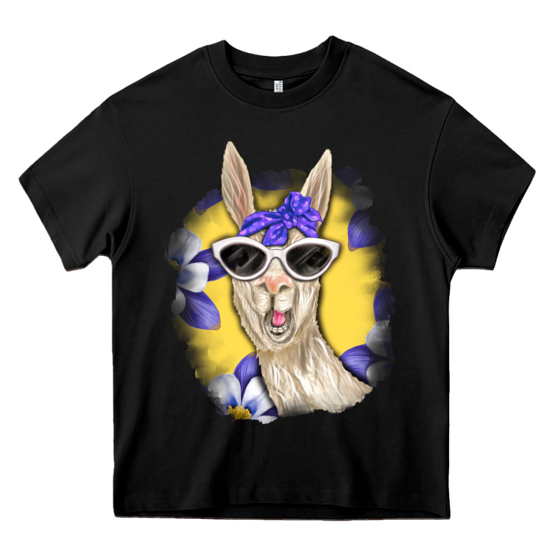 Llama With Sunglasses Heavy Core Tee by RanaPortraitStore | Teevron