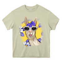 Mossy Llama With Sunglasses Heavy Core Tee - RanaPortraitStore