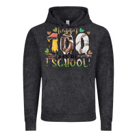 Vintage Black happy 100 day of school american football baseball Vintage Hoodie - RacoonDesign