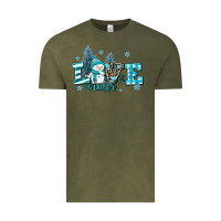Vintage Olive love winter Vintage Tee - AdoDesignShop