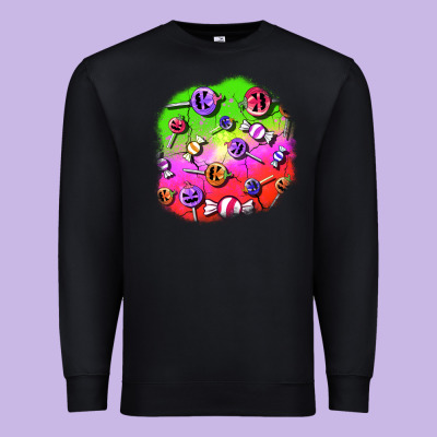 Halloween Candy  Patches Premium Sweatshirt Designed By Bundleandbundleshop