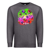 Charcoal Heather halloween candy  patches Premium Sweatshirt - BundleAndBundleShop
