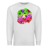 Oatmeal Heather halloween candy  patches Premium Sweatshirt - BundleAndBundleShop