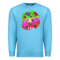 Ocean Blue halloween candy  patches Premium Sweatshirt - BundleAndBundleShop
