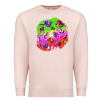 Pale Pink halloween candy  patches Premium Sweatshirt - BundleAndBundleShop
