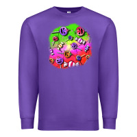 Purple halloween candy  patches Premium Sweatshirt - BundleAndBundleShop