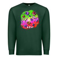 Sports Green halloween candy  patches Premium Sweatshirt - BundleAndBundleShop