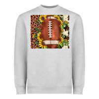 Heather Grey football leopard cowhide sunflower Heavyweight Sweatshirt - JahusDesignShop