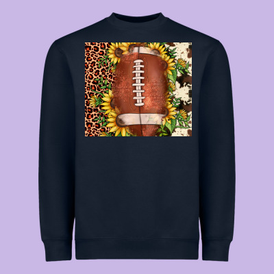 Football Leopard Cowhide Sunflower Heavyweight Sweatshirt Designed By Jahusdesignshop