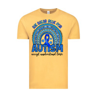 Vintage Mustard we wear blue for autism accept understand love Vintage Tee - Artiststas
