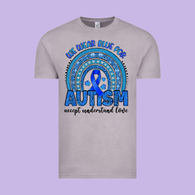 We Wear Blue For Autism Accept Understand Love Vintage Tee Designed By Artiststas