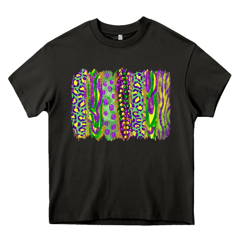 Mardi Gras Leopard Beads Brushstrokes Heavy Core Tee by RanaPortraitStore | Teevron