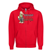 Red froggy before coffee Zipper Hoodie - MaliasSmallBusiness